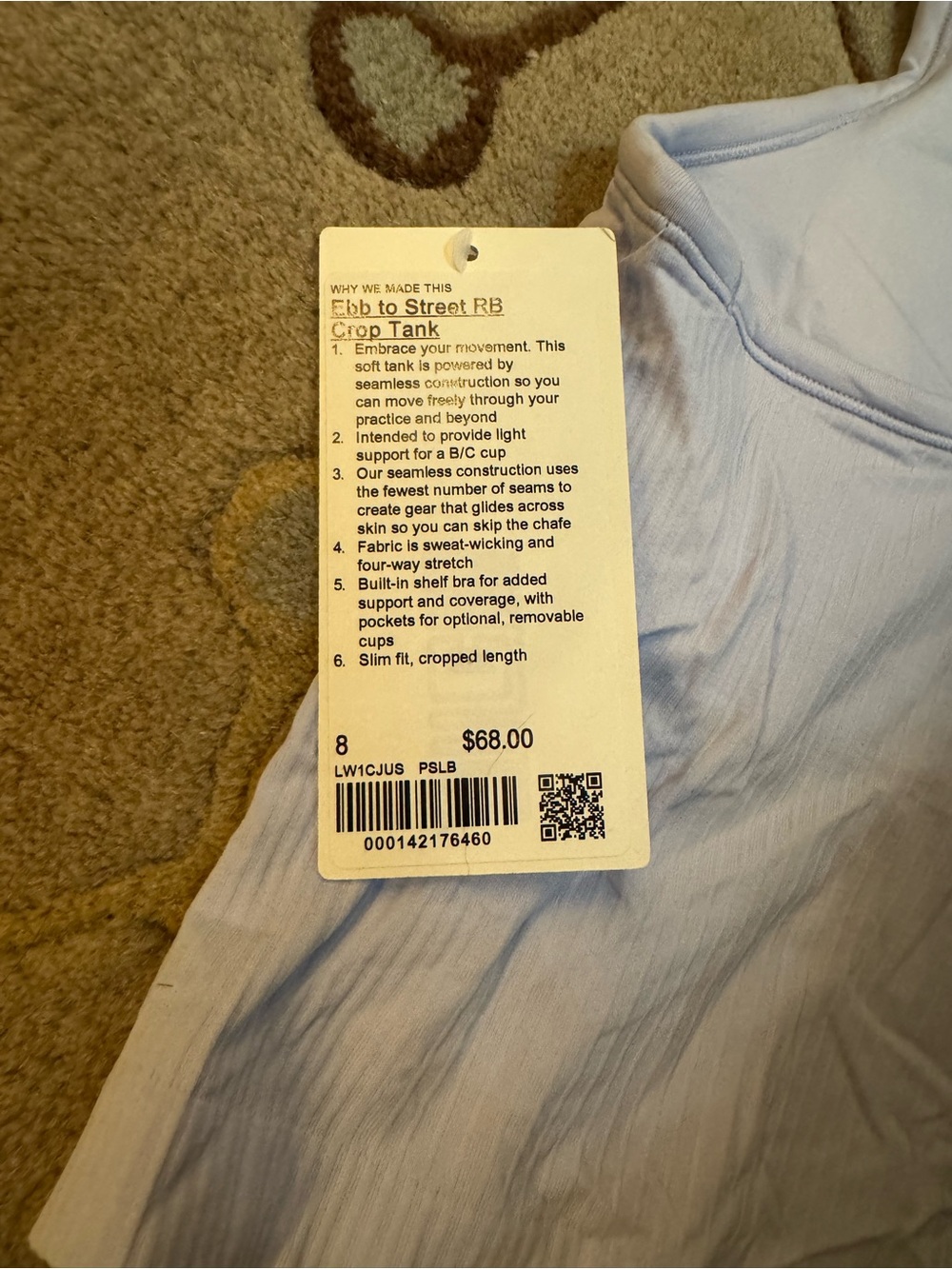 lululemon * NWT 8 * LOT of ebb to street rb crop tank tops - Picture 7 of 7